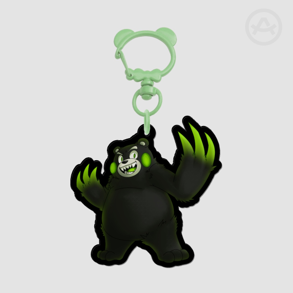 Acid Green Gloomy Kumamon Acrylic Keychain