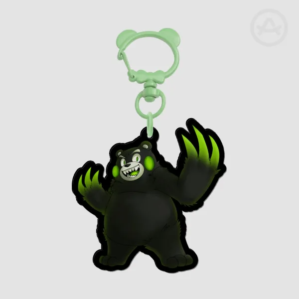 Acid Green Gloomy Kumamon Acrylic Keychain