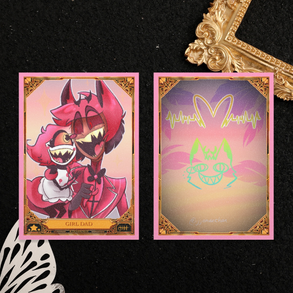 Father’s Day Alastor and Niffty ’Girl Dad’ Non Foil Fancard