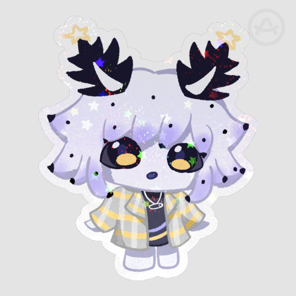 Pix chibi holographic sticker (sona)