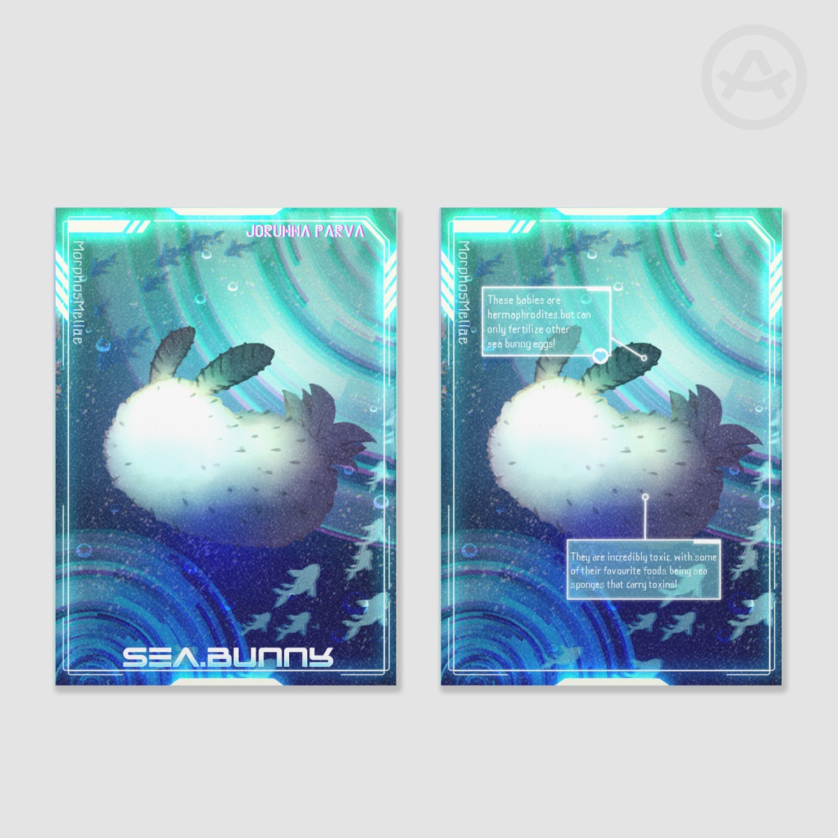 Sea Bunny Holographic Photocards - Sea Creature Lovers Unite! Collab