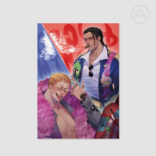 Sir Crocodile & Doflamingo - A5 Print