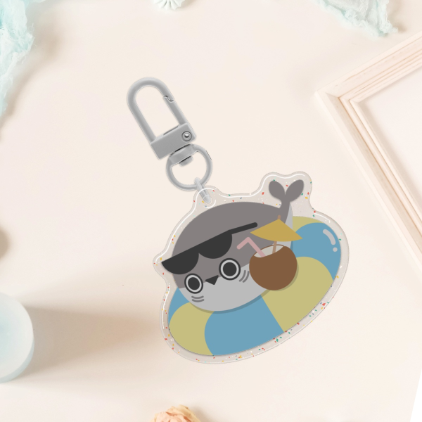 " Sacabambaspis on Holiday Series - Coconut " Epoxy Glitter Acrylic Keychains