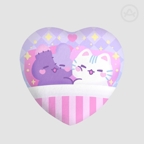 Patchi & Biru Heart Shape Plush Badge