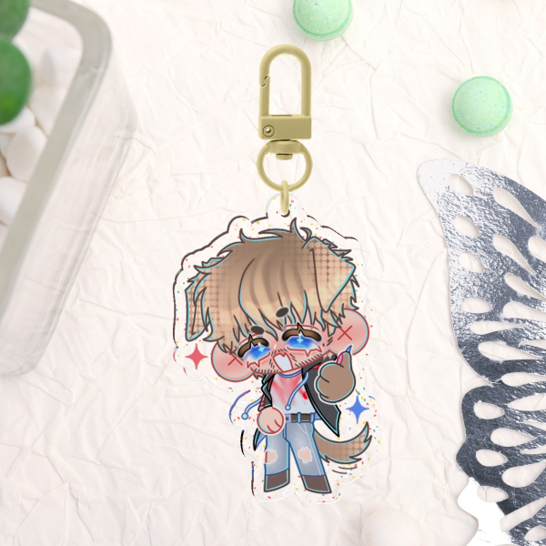 Colt Seavers THE FALL GUY Glitter Acrylic Keychain | Ryan Gosling RGCU