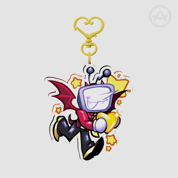 Spametenna Glitter Heart Keychains - Tenna