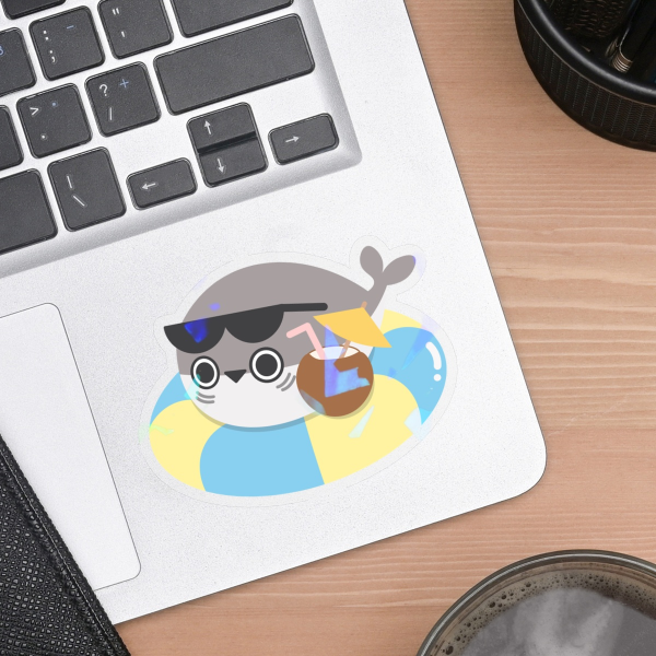 " Sacabambaspis on Holiday Series - Coconut " Clear PET Vinyl Die Cut Stickers