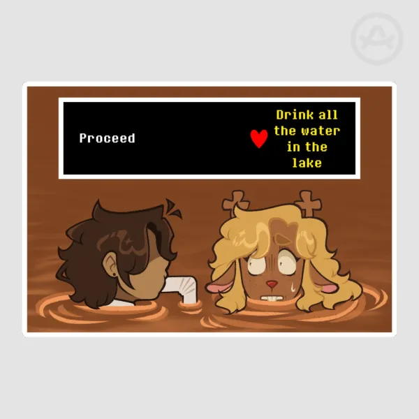 Kris and Noelle Weird Route Meme Sticker