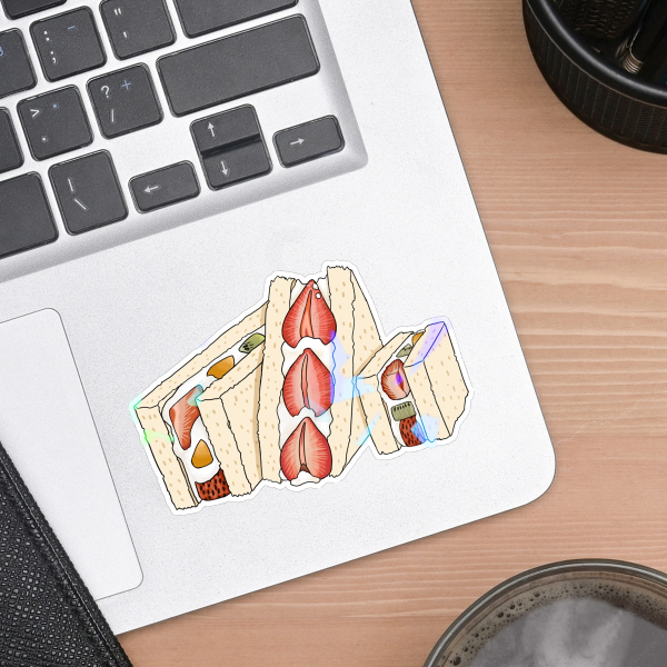 Fruit Sandwiches Holographic Sticker