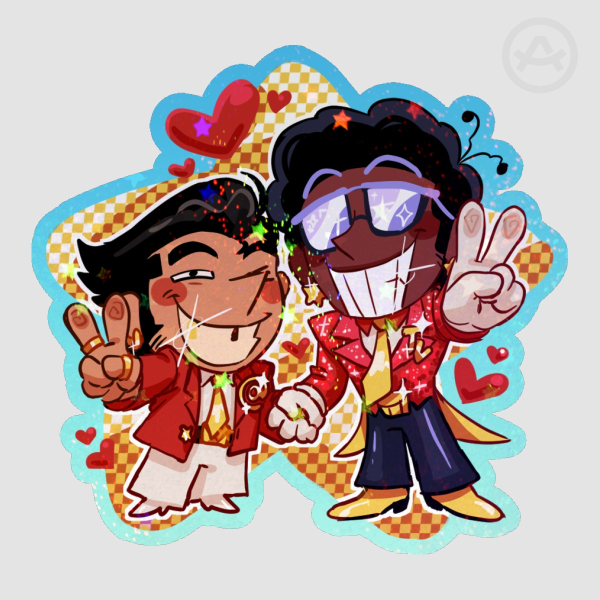 Spamtenna Human Au Chibi Holo Sticker