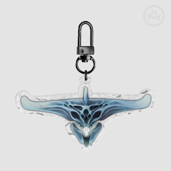 Ghost Leviathan Subnautica Acrylic Wave Keychain