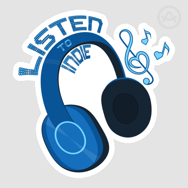 listen to indie - sticker