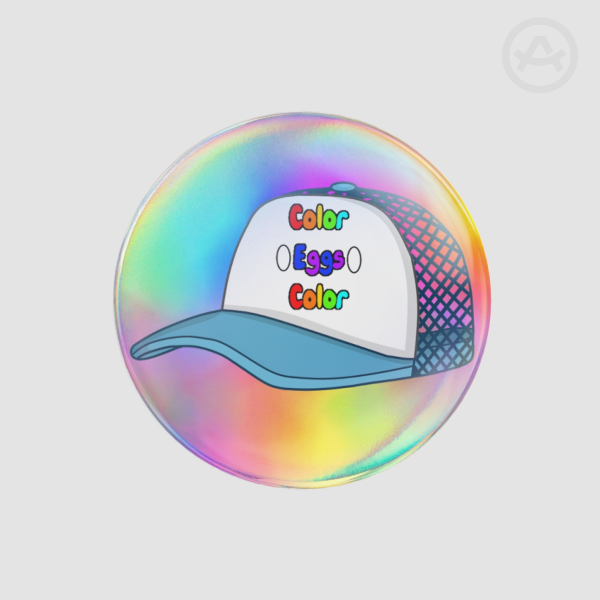 Iridescent Eggscellent Hat Pin