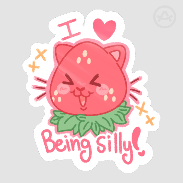 I Love Being Silly Sticker