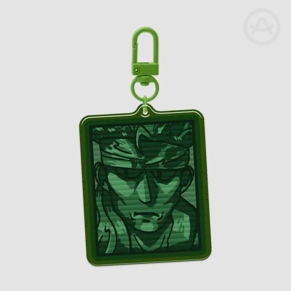 Snake Codec Metal Gear Solid Epoxy Glitter Acrylic Keychains