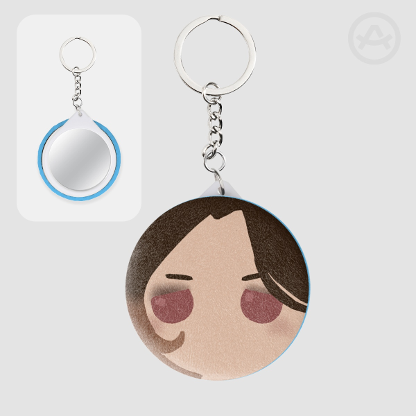 (TPoF) Celia Lede Plush Badge Mirror Keychain