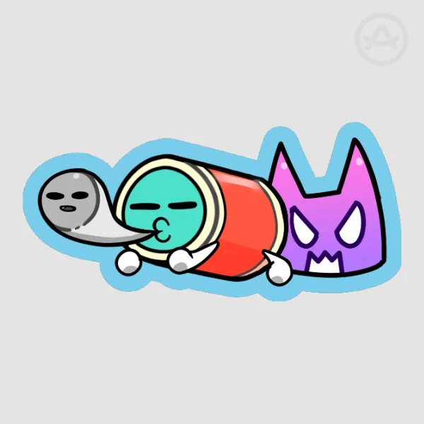 Ka-Chan Taiko Die Cut Stickers