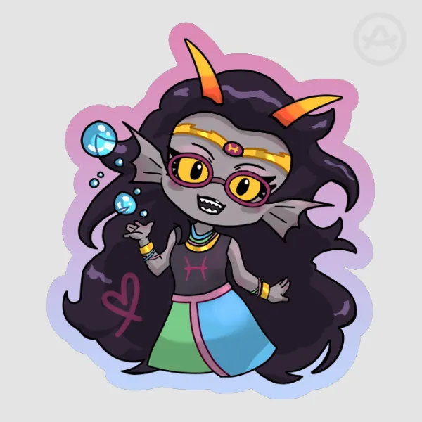 Feferi Homestuck Die Cut Stickers