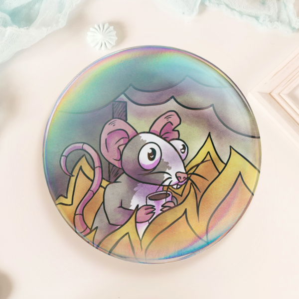 This is Fine Funny Pet Rat Pin Badge