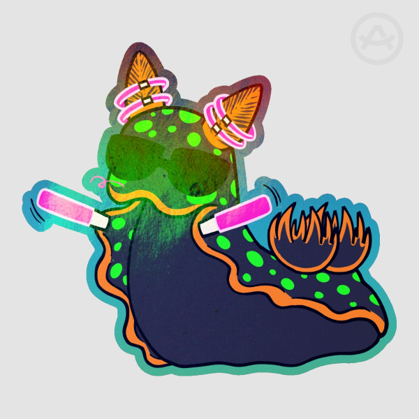 Neon Slug Rave Sticker