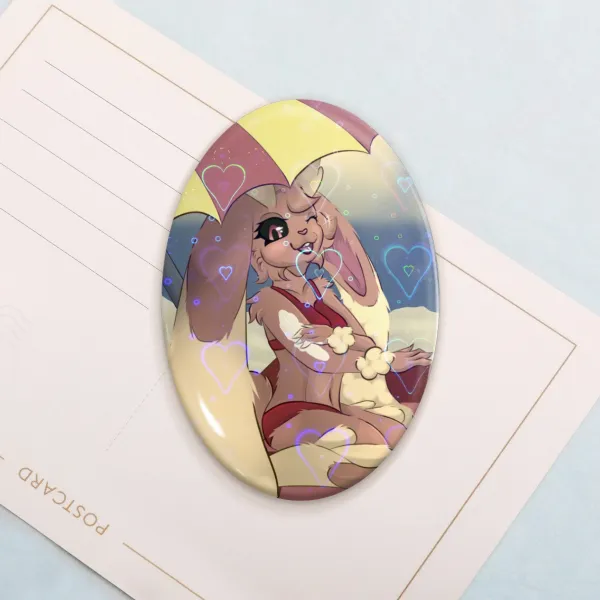 Lopunny Pokemon Oval Badge
