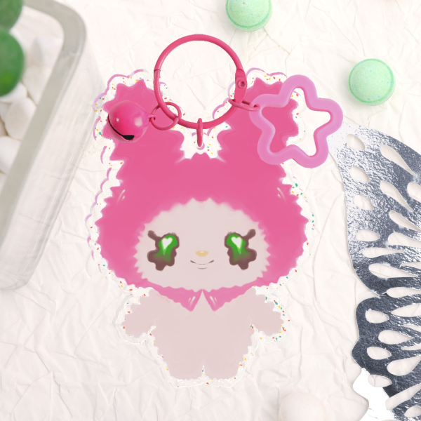 My Melody Glitter Acrylic Keychain