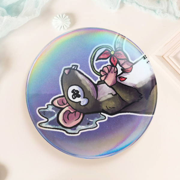 Sad Pet Rat Meme Badge