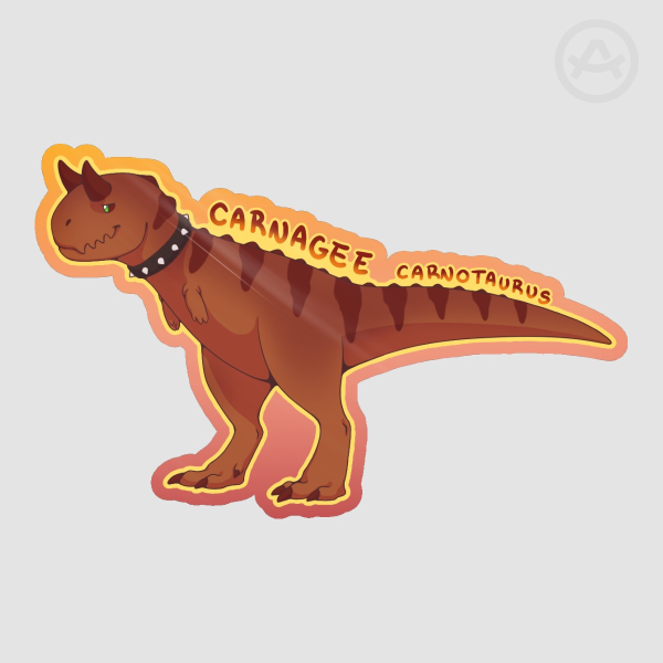 Carnagee The Carnotaurus Name Sticker
