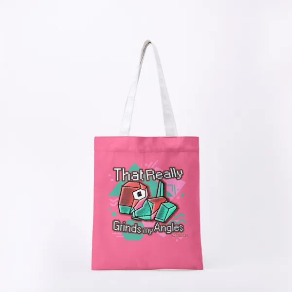 Angle Grinder Porygon Full-print Canvas Tote Bag - 15.3″x13.4″(39x34cm)