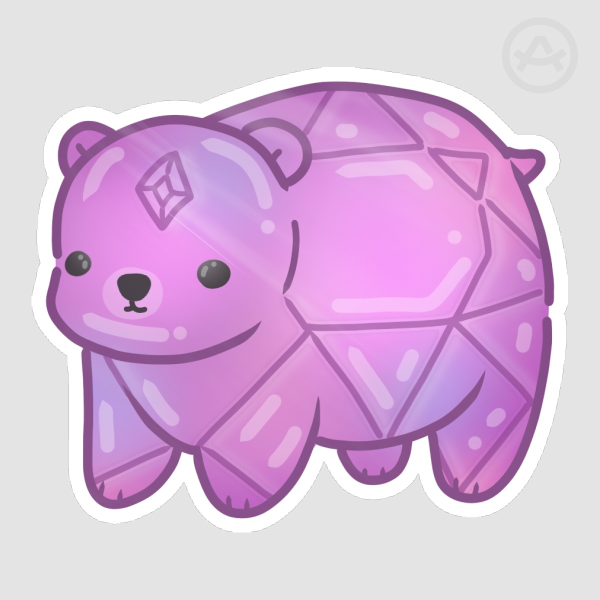 Crystal Bear Die Cut Sticker