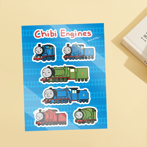 Chibi Engines Sticker Sheet