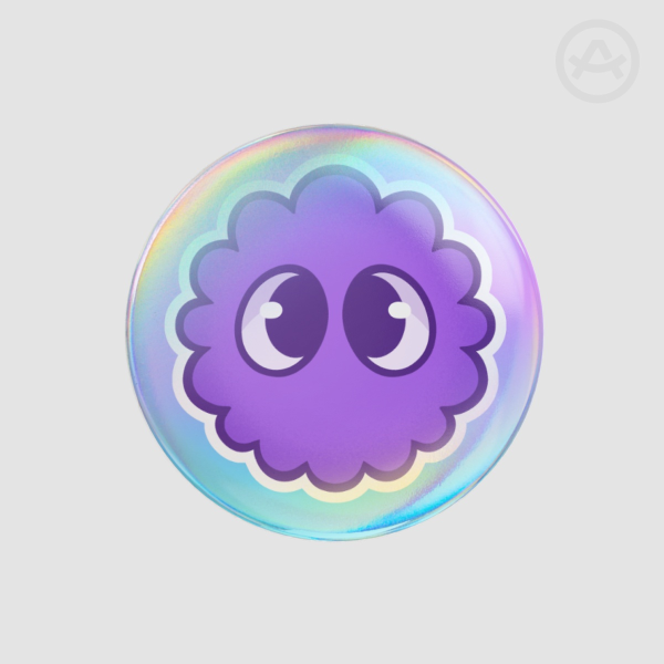 Ranboo Particle Button Pin