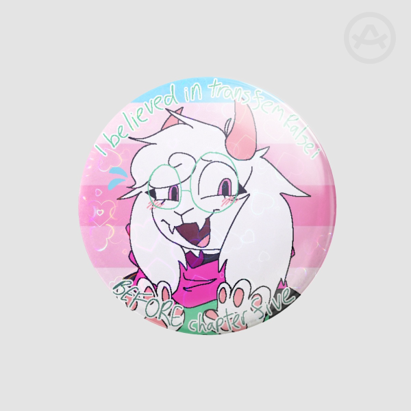 [DELTARUNE] Transfem Ralsei Round Badge