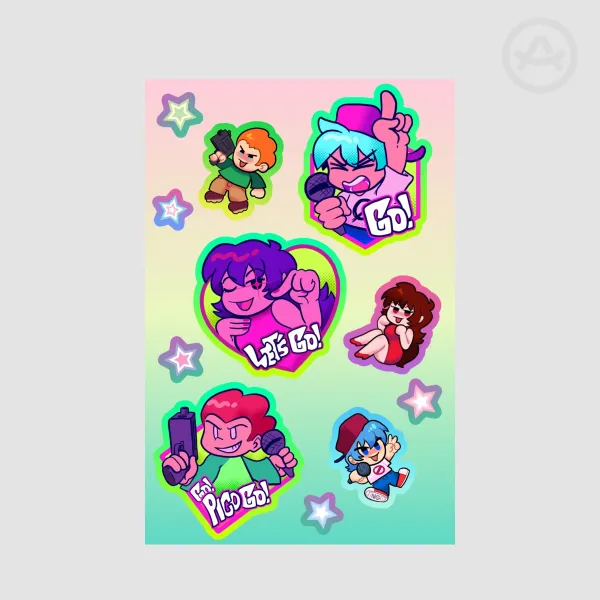 FNF - Coated Paper Stickers Sheet
