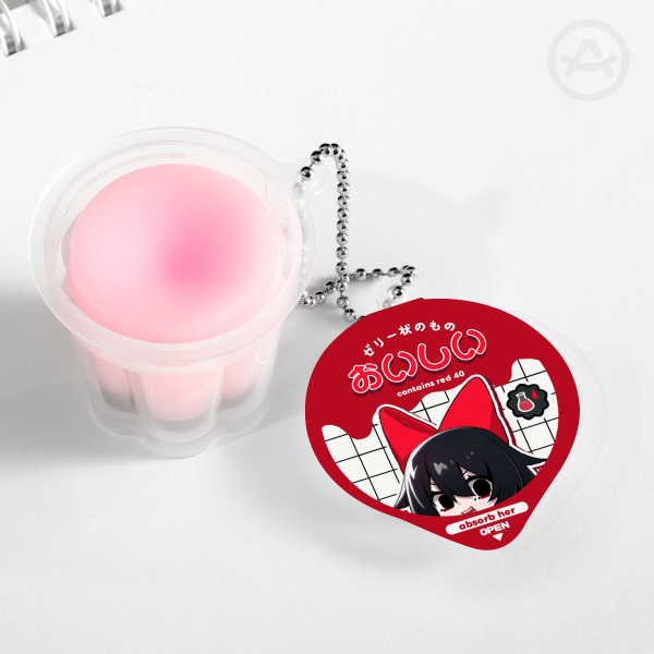 Jem Squishy Pudding Jelly Keychain