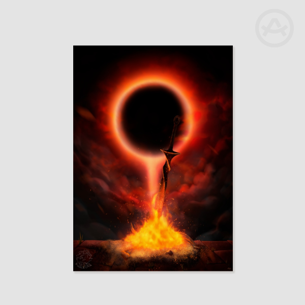 Eclipse and bonfire sword print