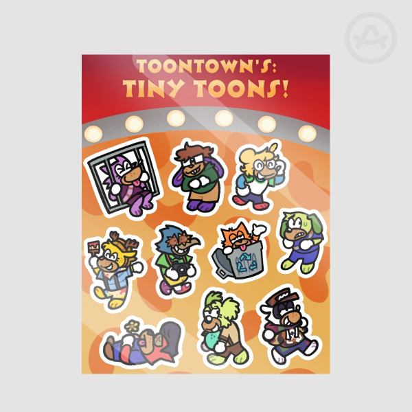 Toontown Toons (Clash Exclusive) - Coated Paper Sticker Sheet
