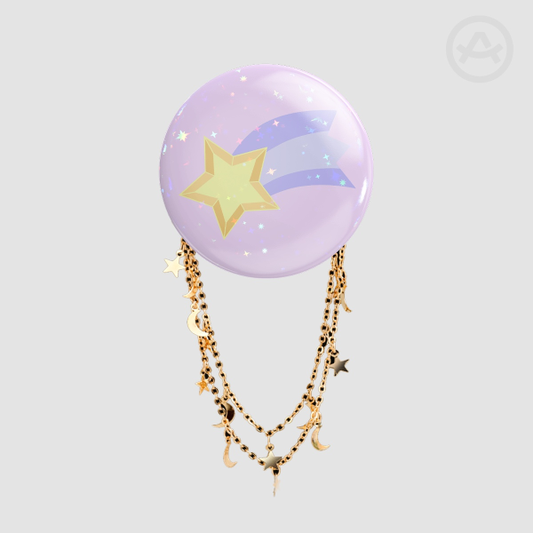Shooting Star Badge with Charms