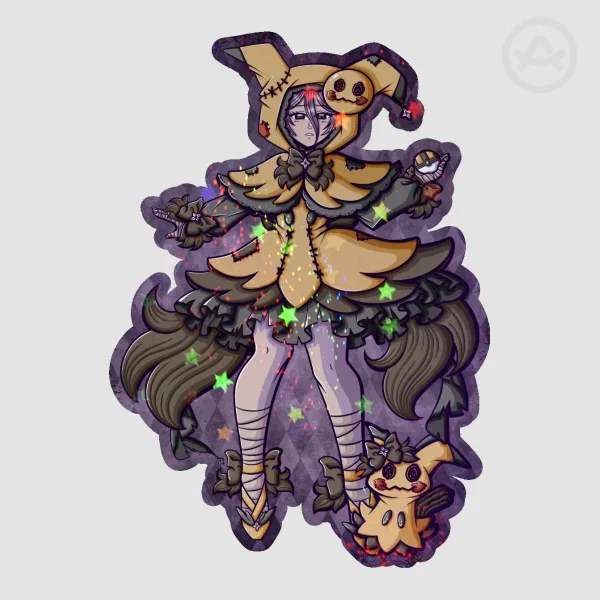 Glitter Spooky Lolita Gal Sticker