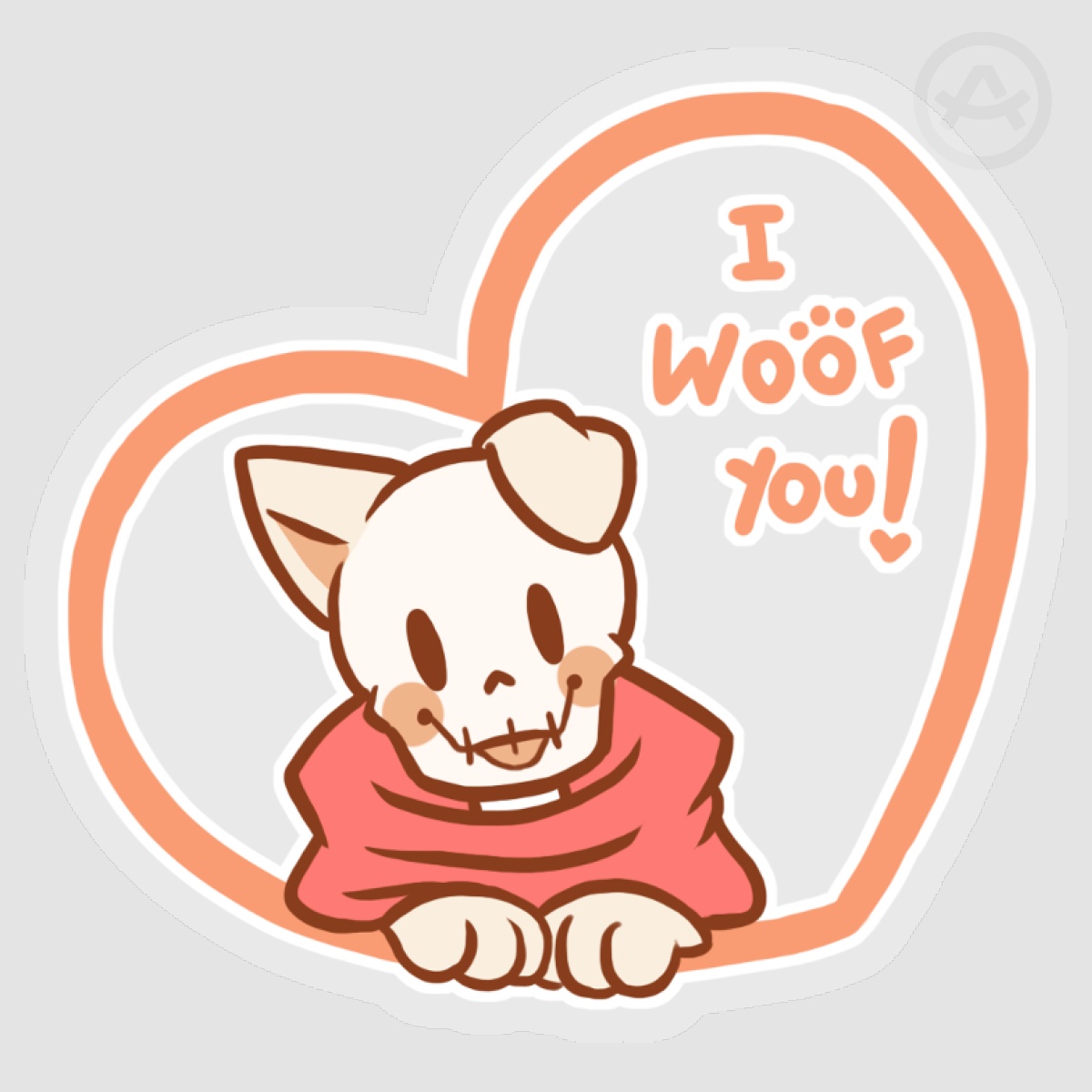 Pupyrus Heart Clear Vinyl Stickers