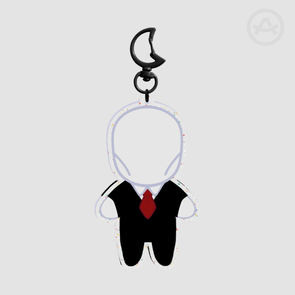 Glitter Slenderman Acrylic Keychain:3