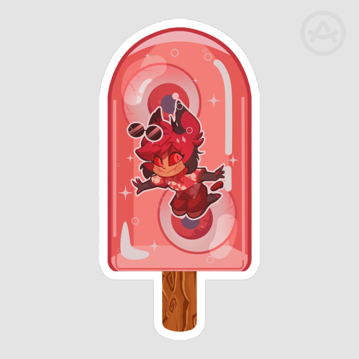 Alastor Popsicle Die Cut Sticker