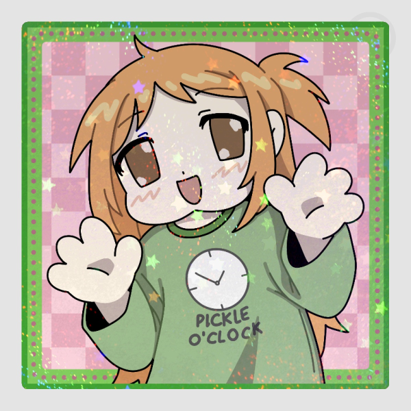 p~chan glittery sticker