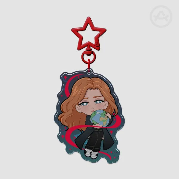 Project Hail Mary - Eva Stratt Glitter Epoxy Keychain