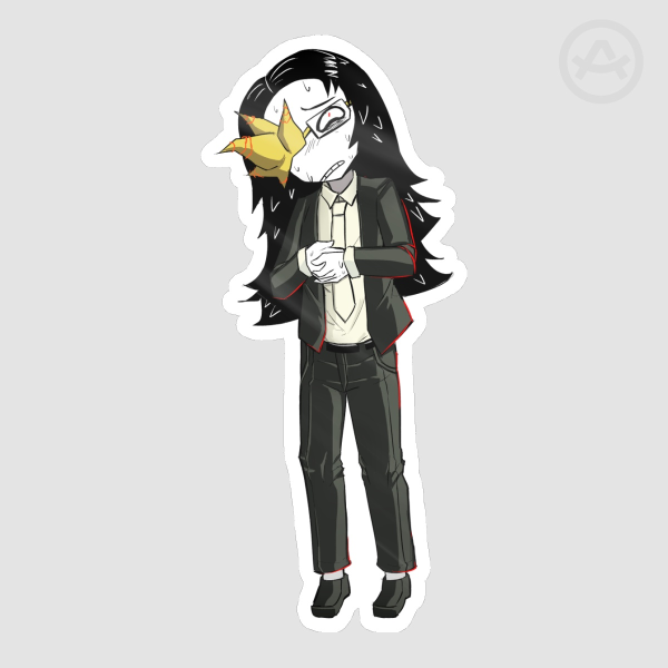 Worried Coral glasses Sticker