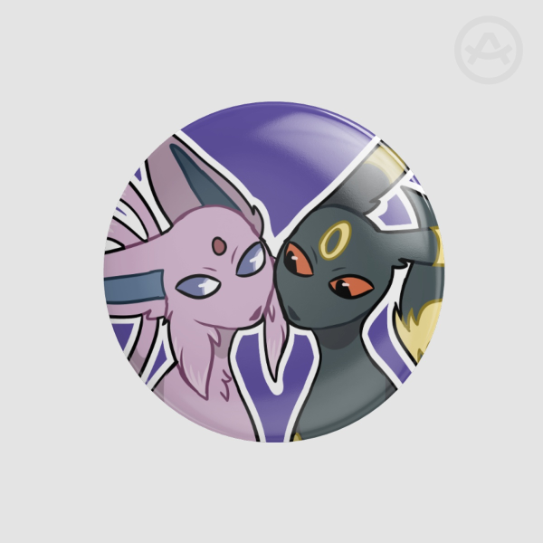 Espeon x Umbreon Button Badge [Discontinued Design]