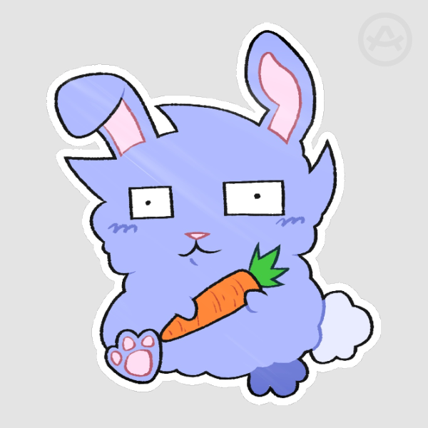 June Egbunny Glossy Die Cut Sticker
