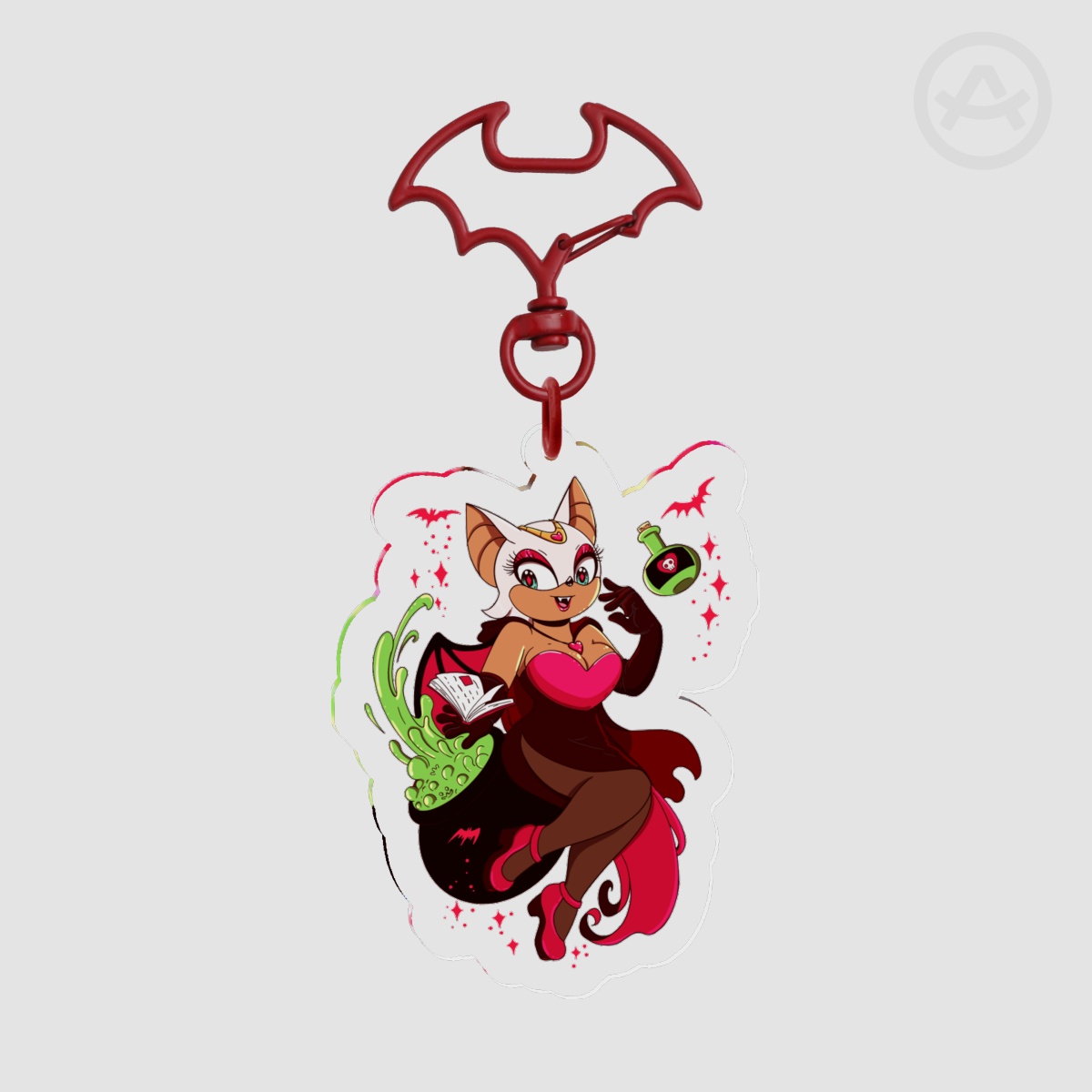 Halloween Vampire Rouge The Bat Acrylic Keychain
