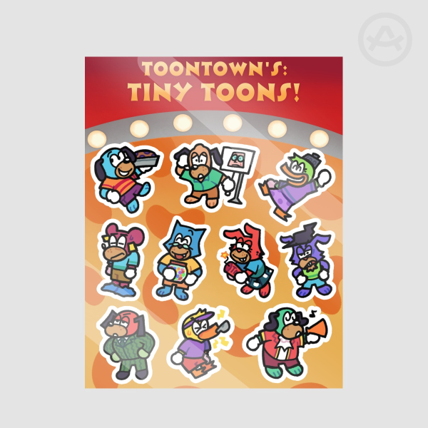 Toontown Toons - Coated Paper Sticker Sheet