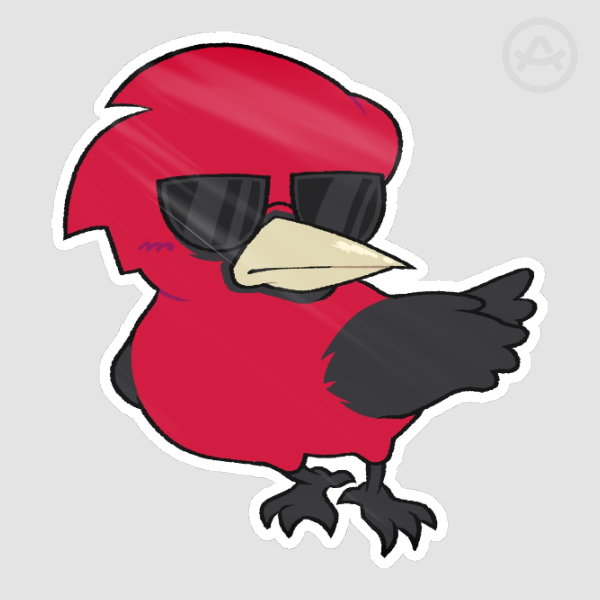 Crow Strider Glossy Die Cut Sticker